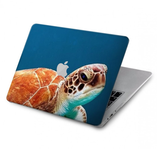 W3497 Green Sea Turtle Funda Carcasa Case para MacBook Air 13″ - A1369, A1466