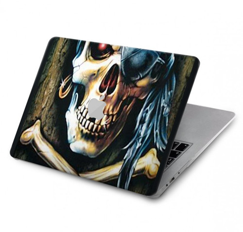 W0151 Pirate Skull Punk Rock Funda Carcasa Case para MacBook Air 13″ - A1932, A2179, A2337