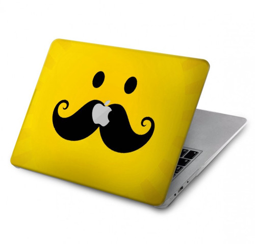 W1145 Yellow Mustache Sun Funda Carcasa Case para MacBook Air 13″ - A1932, A2179, A2337
