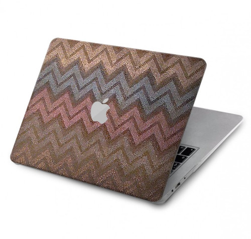 W3752 Zigzag Fabric Pattern Graphic Printed Funda Carcasa Case para MacBook Pro 13″ - A1706, A1708, A1989, A2159, A2289, A2251, A2338