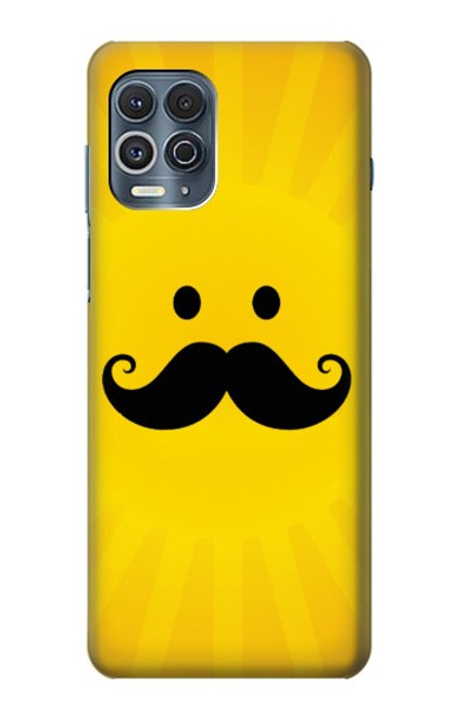 W1145 Yellow Mustache Sun Funda Carcasa Case y Caso Del Tirón Funda para Motorola Edge S