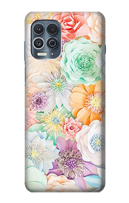 W3705 Pastel Floral Flower Funda Carcasa Case y Caso Del Tirón Funda para Motorola Edge S