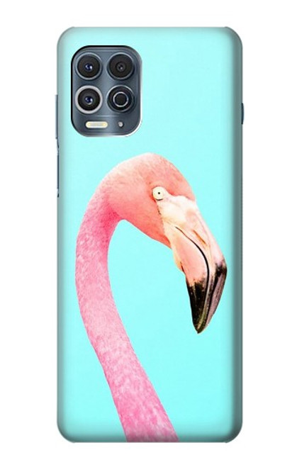 W3708 Pink Flamingo Funda Carcasa Case y Caso Del Tirón Funda para Motorola Edge S