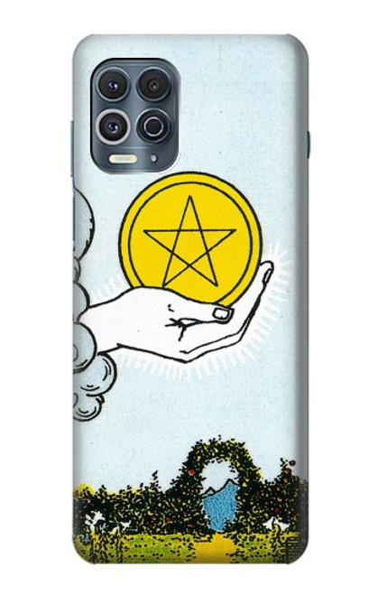 W3722 Tarot Card Ace of Pentacles Coins Funda Carcasa Case y Caso Del Tirón Funda para Motorola Edge S