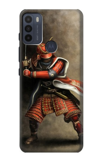 W0796 Japan Red Samurai Funda Carcasa Case y Caso Del Tirón Funda para Motorola Moto G50