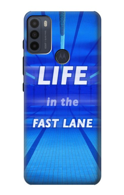 W3136 Life in the Fast Lane Swimming Pool Funda Carcasa Case y Caso Del Tirón Funda para Motorola Moto G50