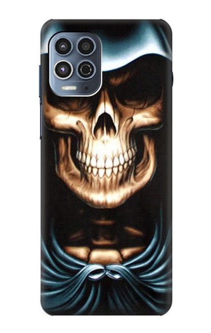 W0225 Skull Grim Reaper Funda Carcasa Case y Caso Del Tirón Funda para Motorola Moto G100