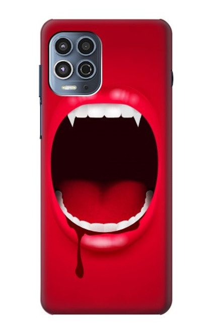 W2103 Vampire Mouth Funda Carcasa Case y Caso Del Tirón Funda para Motorola Moto G100