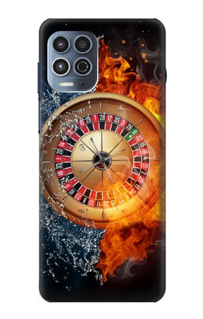 W2289 Roulette Casino Gamble Funda Carcasa Case y Caso Del Tirón Funda para Motorola Moto G100