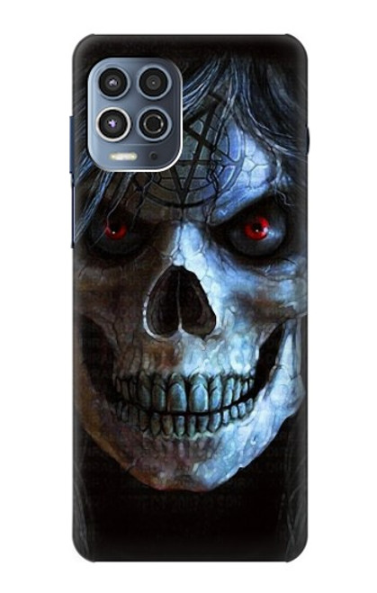 W2585 Evil Death Skull Pentagram Funda Carcasa Case y Caso Del Tirón Funda para Motorola Moto G100