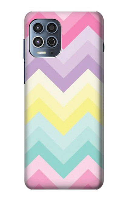 W3514 Rainbow Zigzag Funda Carcasa Case y Caso Del Tirón Funda para Motorola Moto G100