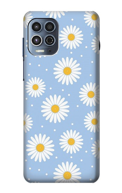 W3681 Daisy Flowers Pattern Funda Carcasa Case y Caso Del Tirón Funda para Motorola Moto G100