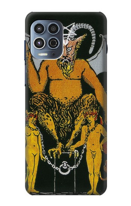 W3740 Tarot Card The Devil Funda Carcasa Case y Caso Del Tirón Funda para Motorola Moto G100