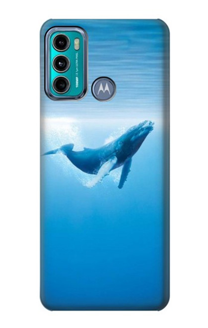 W0843 Blue Whale Funda Carcasa Case y Caso Del Tirón Funda para Motorola Moto G60, G40 Fusion