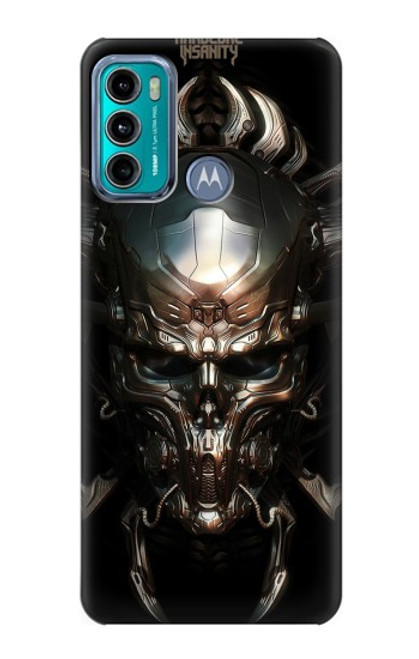 W1027 Hardcore Metal Skull Funda Carcasa Case y Caso Del Tirón Funda para Motorola Moto G60, G40 Fusion