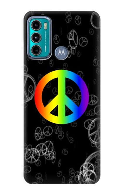 W2356 Peace Sign Funda Carcasa Case y Caso Del Tirón Funda para Motorola Moto G60, G40 Fusion