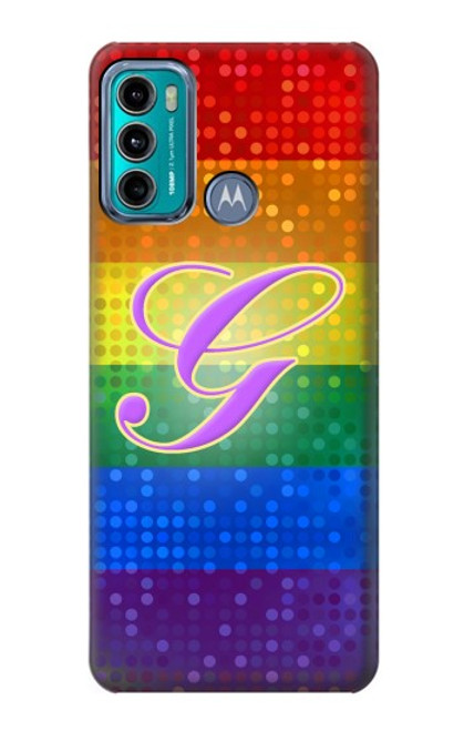 W2899 Rainbow LGBT Gay Pride Flag Funda Carcasa Case y Caso Del Tirón Funda para Motorola Moto G60, G40 Fusion