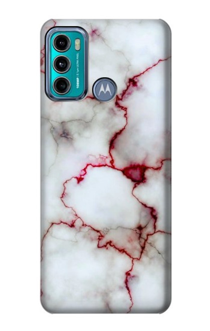 W2920 Bloody Marble Funda Carcasa Case y Caso Del Tirón Funda para Motorola Moto G60, G40 Fusion