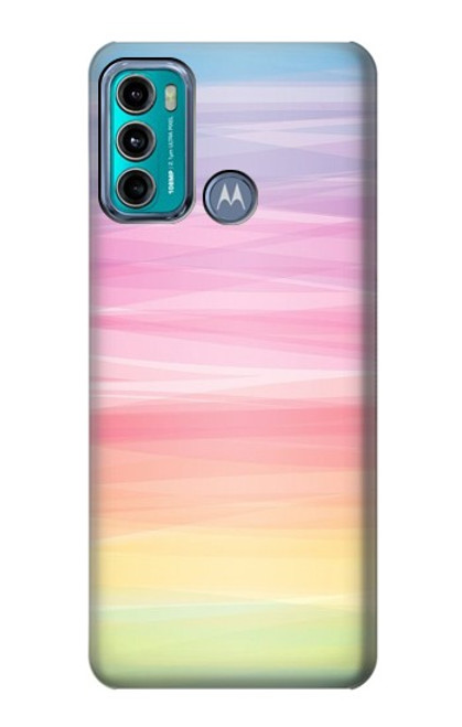 W3507 Colorful Rainbow Pastel Funda Carcasa Case y Caso Del Tirón Funda para Motorola Moto G60, G40 Fusion