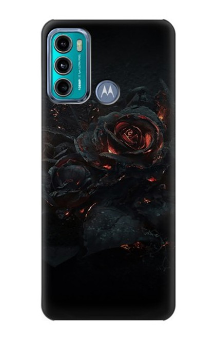 W3672 Burned Rose Funda Carcasa Case y Caso Del Tirón Funda para Motorola Moto G60, G40 Fusion