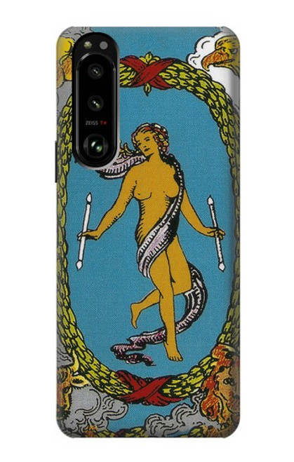 W3746 Tarot Card The World Funda Carcasa Case y Caso Del Tirón Funda para Sony Xperia 5 III