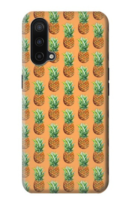 W3258 Pineapple Pattern Funda Carcasa Case y Caso Del Tirón Funda para OnePlus Nord CE 5G