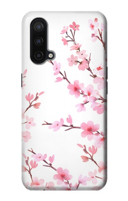 W3707 Pink Cherry Blossom Spring Flower Funda Carcasa Case y Caso Del Tirón Funda para OnePlus Nord CE 5G