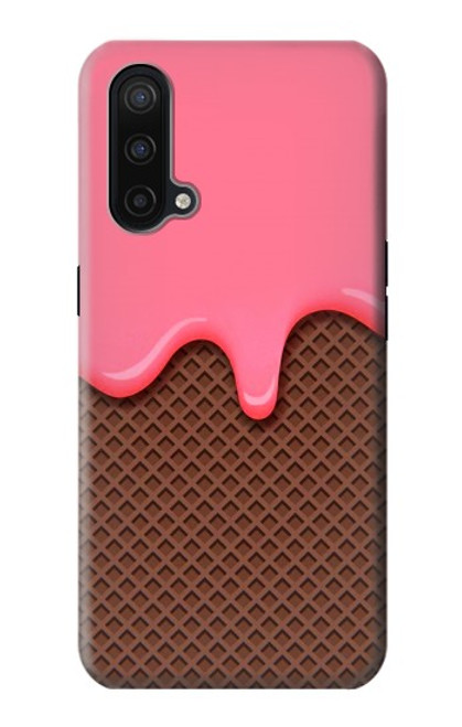 W3754 Strawberry Ice Cream Cone Funda Carcasa Case y Caso Del Tirón Funda para OnePlus Nord CE 5G