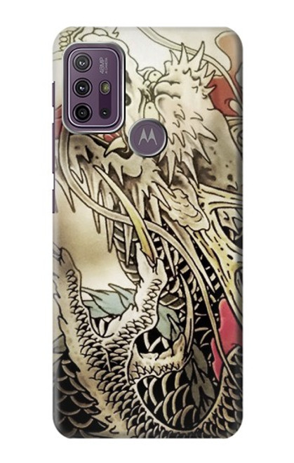 W0122 Yakuza Tattoo Funda Carcasa Case y Caso Del Tirón Funda para Motorola Moto G10 Power