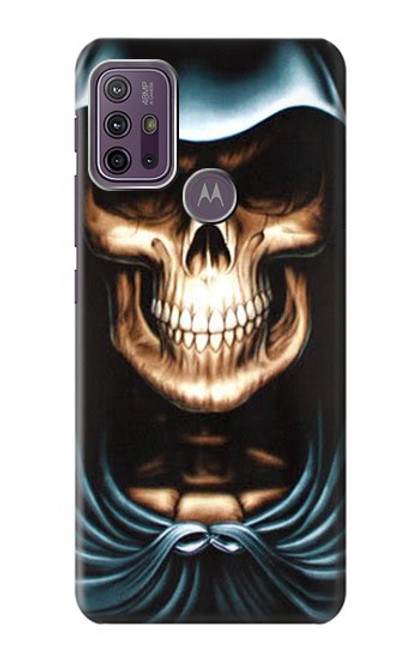 W0225 Skull Grim Reaper Funda Carcasa Case y Caso Del Tirón Funda para Motorola Moto G10 Power