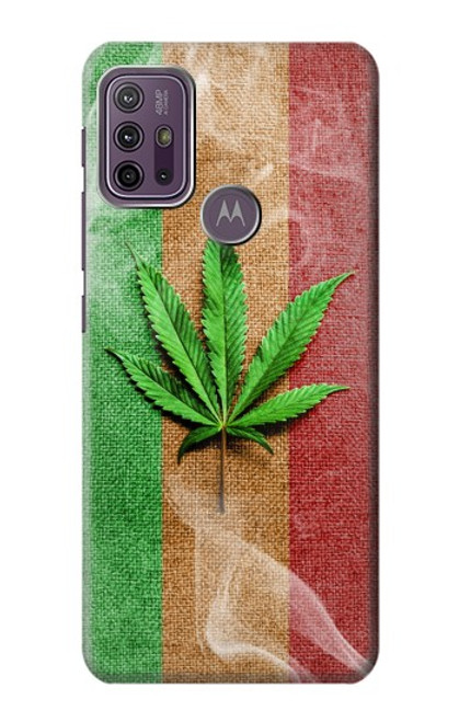 W2109 Marijuana Rasta Flag Funda Carcasa Case y Caso Del Tirón Funda para Motorola Moto G10 Power