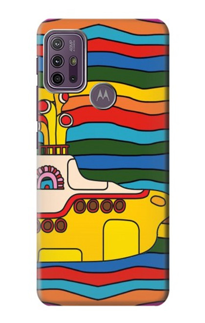 W3599 Hippie Submarine Funda Carcasa Case y Caso Del Tirón Funda para Motorola Moto G10 Power