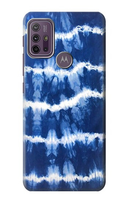 W3671 Blue Tie Dye Funda Carcasa Case y Caso Del Tirón Funda para Motorola Moto G10 Power
