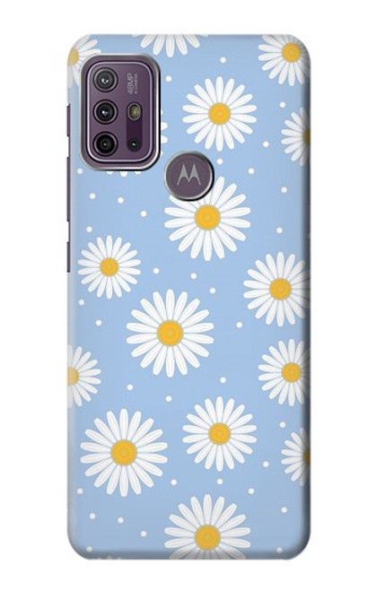 W3681 Daisy Flowers Pattern Funda Carcasa Case y Caso Del Tirón Funda para Motorola Moto G10 Power