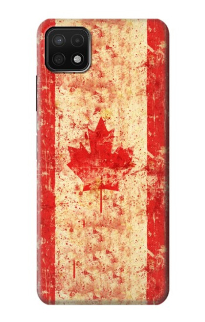 W1603 Canada Flag Old Vintage Funda Carcasa Case y Caso Del Tirón Funda para Samsung Galaxy A22 5G