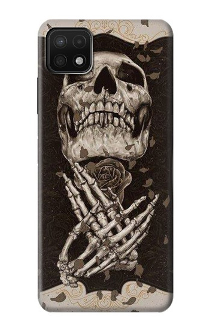 W1676 Skull Rose Funda Carcasa Case y Caso Del Tirón Funda para Samsung Galaxy A22 5G