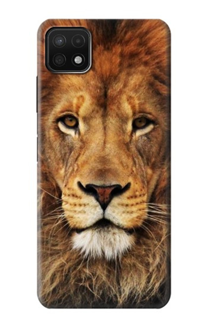 W2870 Lion King of Beasts Funda Carcasa Case y Caso Del Tirón Funda para Samsung Galaxy A22 5G