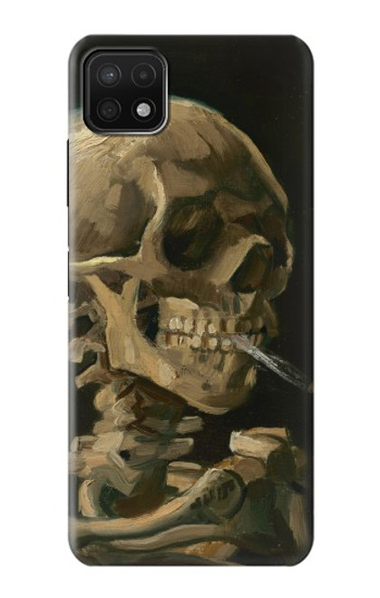 W3358 Vincent Van Gogh Skeleton Cigarette Funda Carcasa Case y Caso Del Tirón Funda para Samsung Galaxy A22 5G