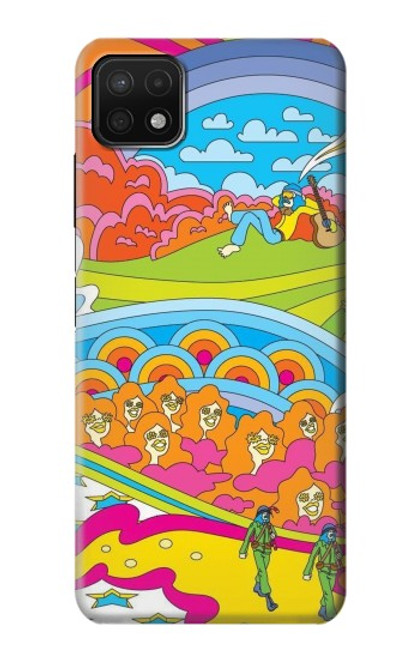 W3407 Hippie Art Funda Carcasa Case y Caso Del Tirón Funda para Samsung Galaxy A22 5G