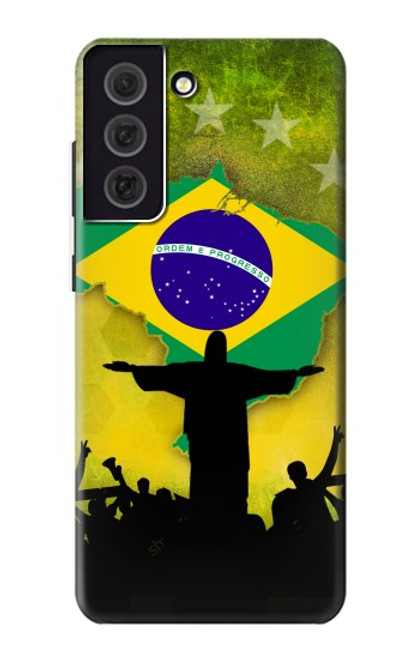 W2981 Brazil Football Soccer Funda Carcasa Case y Caso Del Tirón Funda para Samsung Galaxy S21 FE 5G