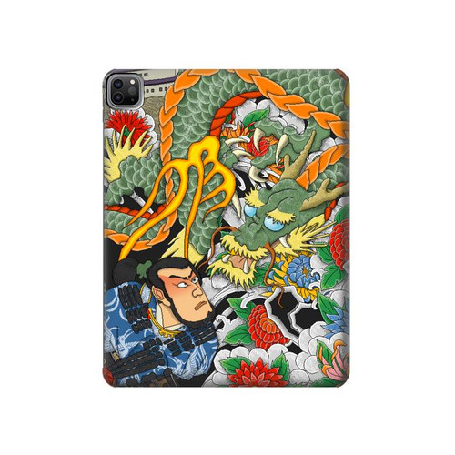 W0454 Japan Tattoo Funda Carcasa Case para iPad Pro 12.9 (2022, 2021, 2020, 2018), Air 13 (2024)