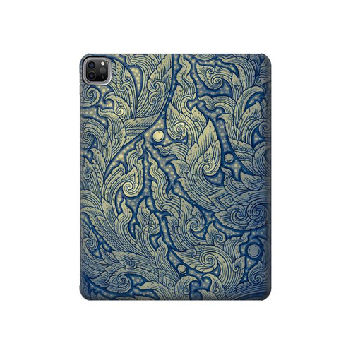 W0568 Thai Art Funda Carcasa Case para iPad Pro 12.9 (2022, 2021, 2020, 2018), Air 13 (2024)