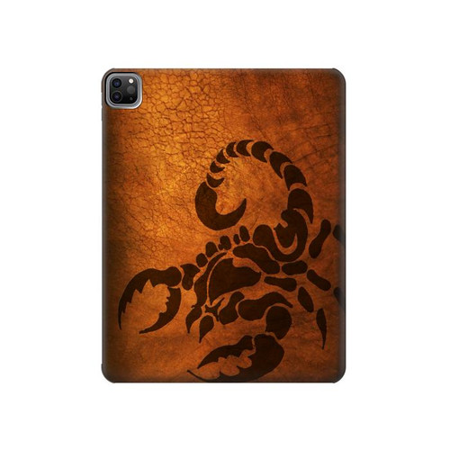 W0683 Scorpion Tattoo Funda Carcasa Case para iPad Pro 12.9 (2022,2021,2020,2018, 3rd, 4th, 5th, 6th)