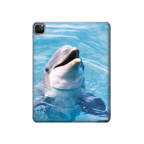 W1291 Dolphin Funda Carcasa Case para iPad Pro 12.9 (2022,2021,2020,2018, 3rd, 4th, 5th, 6th)