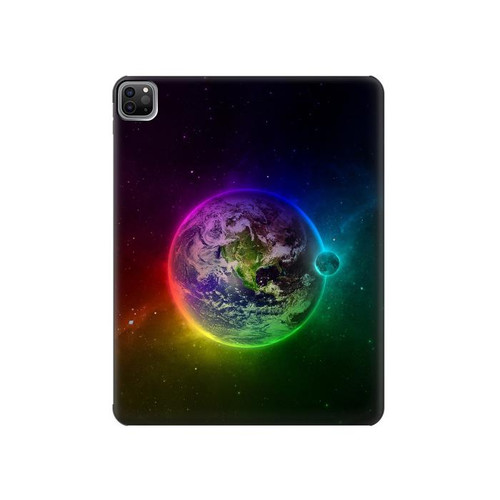 W2570 Colorful Planet Funda Carcasa Case para iPad Pro 12.9 (2022,2021,2020,2018, 3rd, 4th, 5th, 6th)