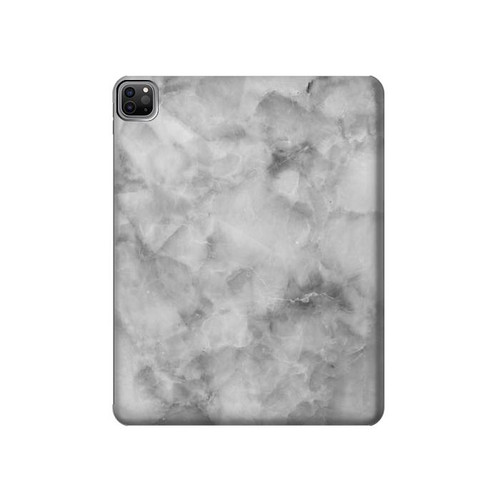 W2845 Gray Marble Texture Funda Carcasa Case para iPad Pro 12.9 (2022,2021,2020,2018, 3rd, 4th, 5th, 6th)