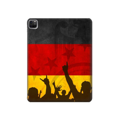 W2966 Germany Football Soccer Funda Carcasa Case para iPad Pro 12.9 (2022,2021,2020,2018, 3rd, 4th, 5th, 6th)