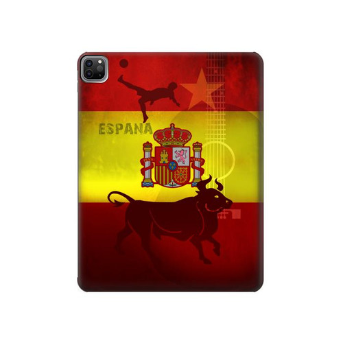 W2984 Spain Football Soccer Funda Carcasa Case para iPad Pro 12.9 (2022, 2021, 2020, 2018), Air 13 (2024)