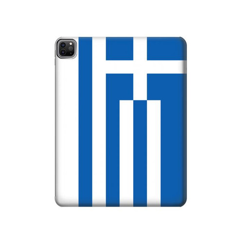 W3102 Flag of Greece Funda Carcasa Case para iPad Pro 12.9 (2022, 2021, 2020, 2018), Air 13 (2024)