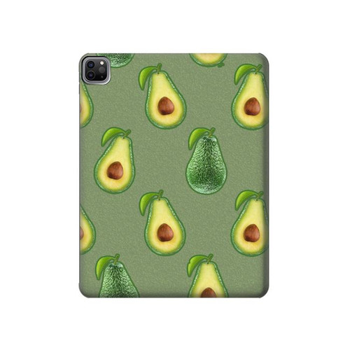 W3285 Avocado Fruit Pattern Funda Carcasa Case para iPad Pro 12.9 (2022,2021,2020,2018, 3rd, 4th, 5th, 6th)